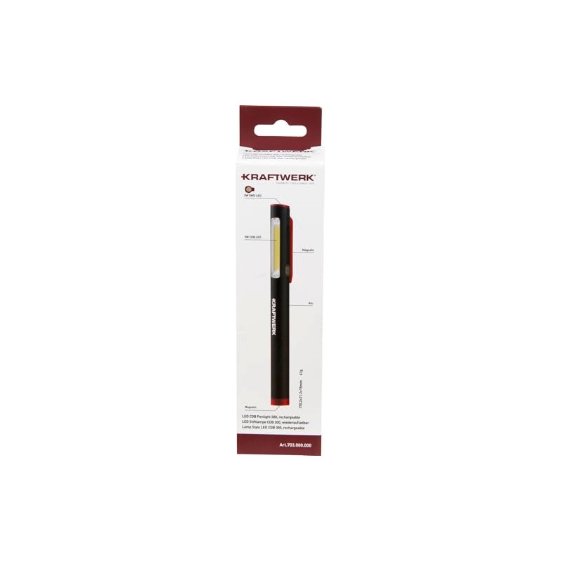 KRAFTWERK 703.000.000 LED Pen Light Torch LED with 2 Magnets