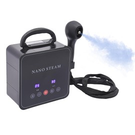 Portable Nano Hair Steamer with Ultrasonic Atomization, 1200W Nano Spray Gun, 1750W Total Power, Detachable Nozzle, External Water Tank, Blue Light Care for Hair Rejuvenation