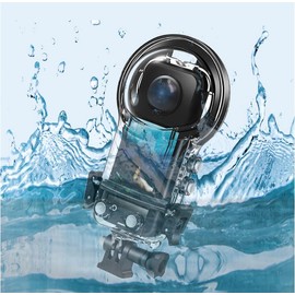 Insta360 X5 Waterproof Case Diving Case 50M Waterproof Underwater Photography Full Protection Pressure Resistant Dustproof Drop Proof Easy Installation Diving Protective Cover for Diving Snorkeling Swimming Surfing Skiing Rafting