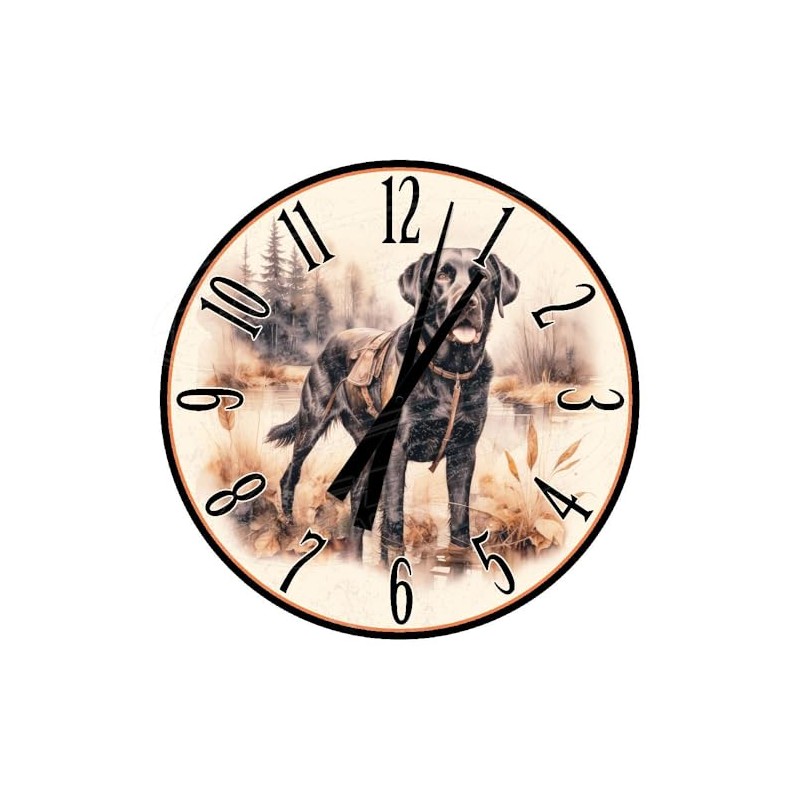 Decorative Concepts Hunting Dog Wall Clock Black Labrador Retriever