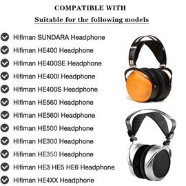 YunYiYi Cooling Gel Ear Pads Compatible with HiFiMan Sundara/HE400SE/HE400i/HE6SE/HE500/HE560/HE35X/HE-4/HE-4XX/HE-5/HE-X4/HE-5SE Headset Replacement Earpads with ice Silk Fabric