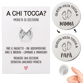 Italian Pregnancy Gift Decision Coin Gifts for Baby Birth Gift Idea for Expectant Mothers Expectant Fathers New Dad Mum Christening Gifts Boys Girls