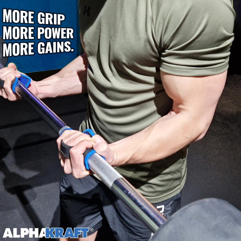 AK ALPHAKRAFT Grip Pads (Black-Blue, One Size)