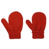 Kids Winter Toddler Mittens Red Soft Knitted Gloves Warm Thick
