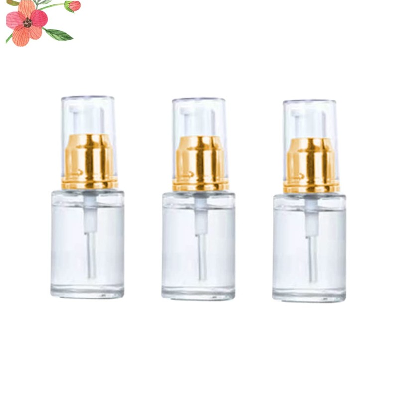 OHPHCALL 3pcs Portable Essential Oil Bottle Empty Pump Cosmetic Bottles