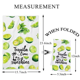 PLITI Tequila Kitchen Towel, Tequila Lover, Gift, Tequila Drinker, Gift, Tequila, Lime and Sunshine, Tea Towel, Summer Holiday Gift (Tequila Lime TWU)