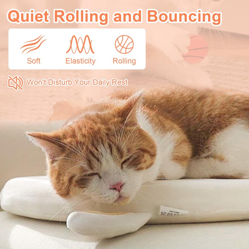 prota 6 PCS Cat Bouncy Ball With Feather, Bouncy Tails