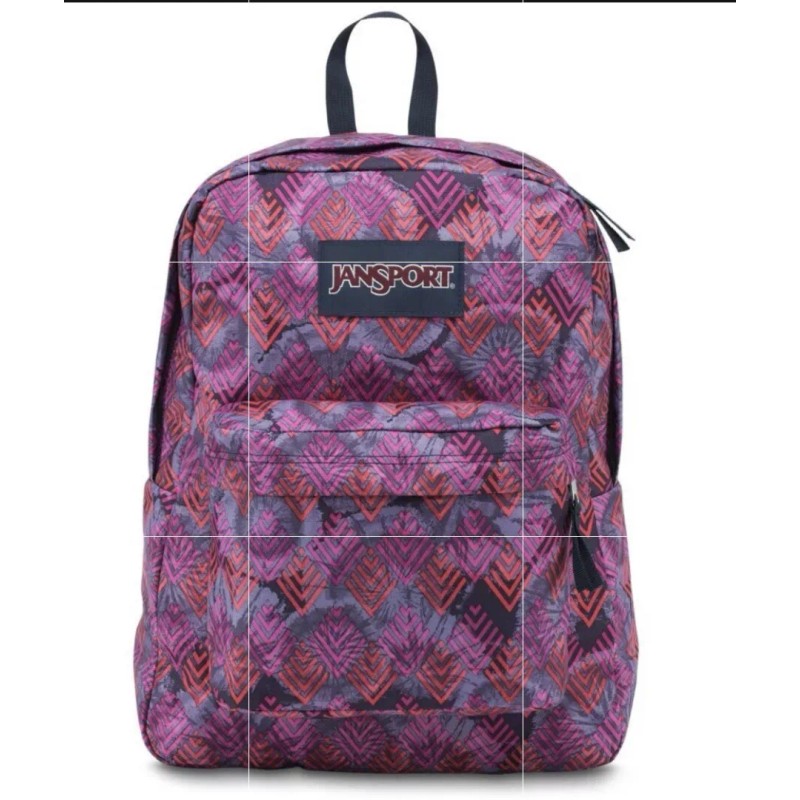 Jansport Superbreak Multi Diamond Arrows Backpack School Bag NWT