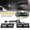 XRIDONSEN White 2 in 1 Dash Emergency Strobe Lights Front/Rear