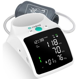 Blood Pressure Monitor, Rechargeable High Blood Pressure Cuff Upper Arm with Large Cuff XL, Led Backlit Screen & 2 * 99 Sets of Memory - Talking Bp Machine with Carrying Case