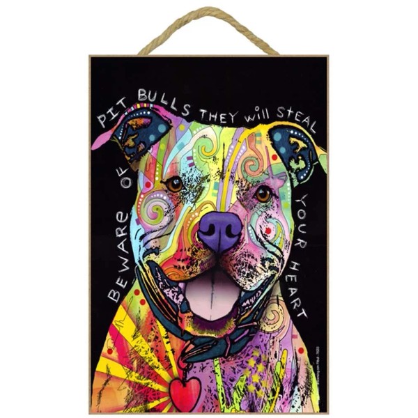 Pitbull Sign - Beware of Pitbulls They Will Steal Your