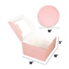 qiqee 10x10x5 Cake Box, 18 Sets Pink Cake Box with