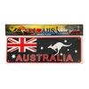 I Love Aus Metal Car Plate with Aussie Flag and Kangaroo