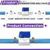 Josaton 3/8” Hose ID Barb Ball Valve 304 Stainless Steel