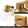 PAZALA Brushed Brass Bathroom Light Fixtures Over Mirror 5-Lights Vanity