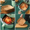 Air Fryer Liners Disposable,130Pcs LYHOLKEER 8inches Square Air Fryer Paper