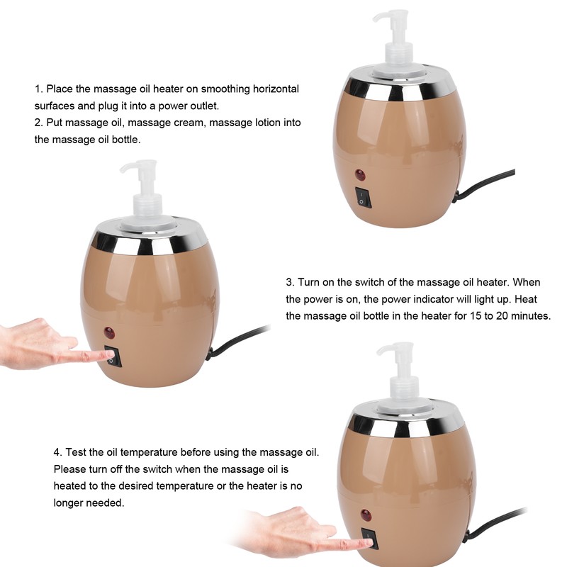 Massage Oil Heater Quickly Heating 60℃ Temperature Essential Oil Warmer