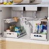UINOFLE 2 Pack Under Sink Organizer, 2 Tier Pull-Out Cabinet
