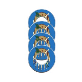 Get Outside Games 4 State Flag VVashers - Washer Toss Washer Board Game Washers (Oklahoma, 4 VVashers)