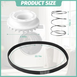 WH05X24185 Washing Machine Clutch WH01X24434 Washer Spring WH01X27538 Washer Drive Belt, Compatible with GE Hotpoint Washer GTW490ACJ6WS HTW200ASK0WW, Replaces 4588013 4587847 4587903