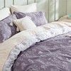 Bedsure Duvet Cover Queen Size - Reversible Grayish Purple Queen