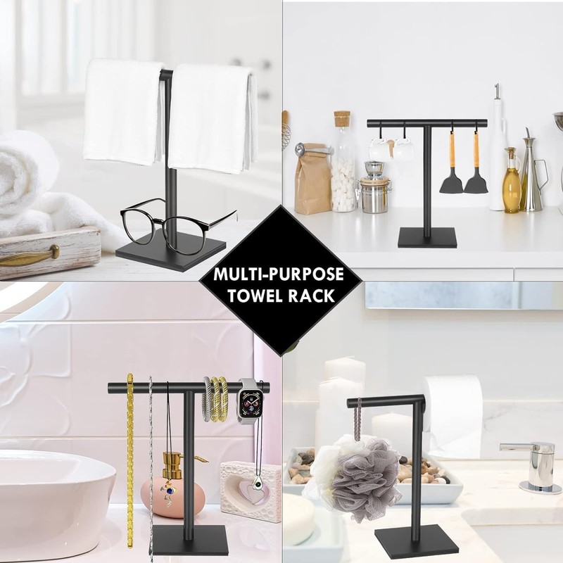 Bath Hand Towel Holder Standing, T-Shape Hand Towel Holder -