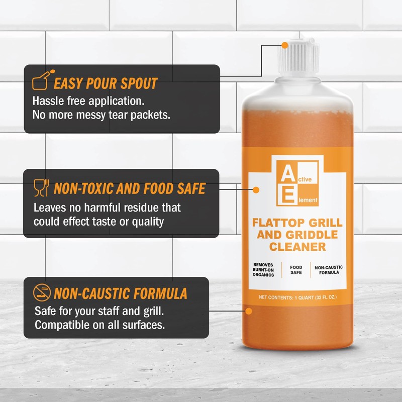 Active Element Flat Top Grill Cleaner – 32 fl oz