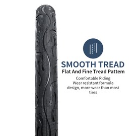 YUNSCM 2-PCS 26" Bike Tires 26 x 2.125/57-559 and 26" Bike Tubes Schrader Valve Compatible with 26x1.95 26x2.10 26x2.125 26x2.15 Bike Bicycle Tires and Tubes (Y-696)