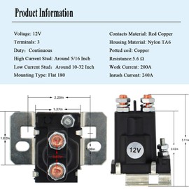 YIXIN Heavy Duty Solenoid Relay 12 Volt Compatible with White Rodgers John Deere 120-105851 120-105851-6 120-913S1 AM105171 AM103290 AM30182 AM52191 AM53945 281777826277