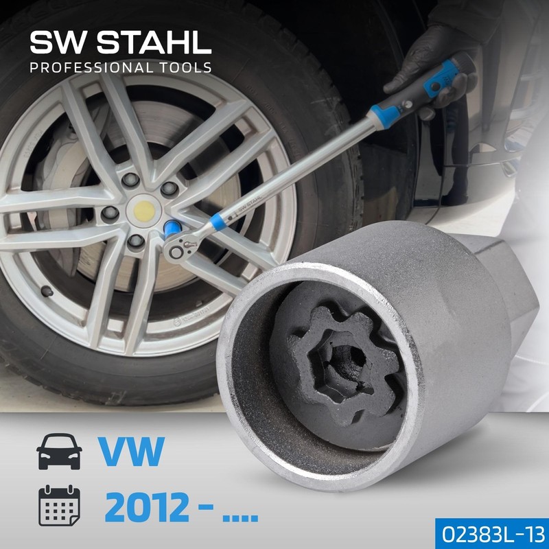 SW-Stahl 02383L-13 Wheel Lock Adapter 533 for VW Wheel Lock