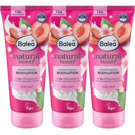 Balea Natural Beauty Body Lotion Plum & Almond Milk 3 x 200 ml Set of 3