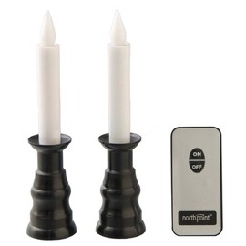 ファイン リモコン式安心LEDローソク ブラック FIN-381BK