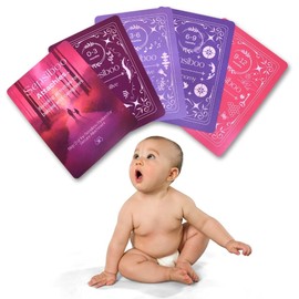 Attachies™ Activity Cards for Babies 0-12 Months - Social Emotional Development, Bonding & Sensory Stimulation, Safe & Durable, Portable for Interactive Play