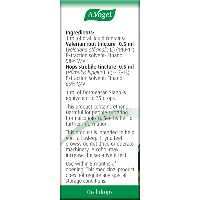 A.Vogel Dormeasan Sleep Valerian-Hops Oral Drops | Sleeping Aid |