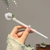 세련미 고급진 은방울꽃 포인트 올림머리 비녀 구자화이트 (WFKXPPB) Elegant Premium Lily of the Valley Pointed Hairpin, White (WFKXPPB)