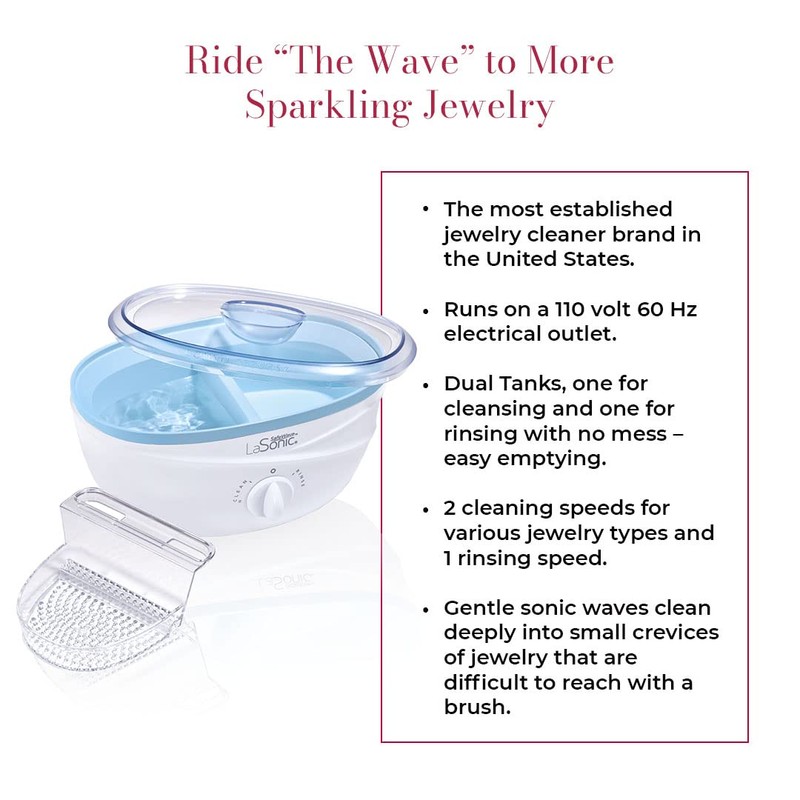 CONNOISSEURS LaSonic Safewave Clean & Rinse Sonic Jewelry Cleaner Machine