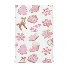 Pink Christmas Cookies Fitted Crib Sheet for Boys Girls Baby Crib Sheet Crib Mattress Sheet Crib Bed Sheets for Pack N Play Mattress Pad,52 X 28 in