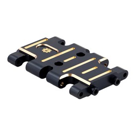 TCRC Brass Chassis Skid Plate 15g Weights for Axial AX24 XC-1 1/24 RC Crawler Car Upgrade Parts,Black Coating