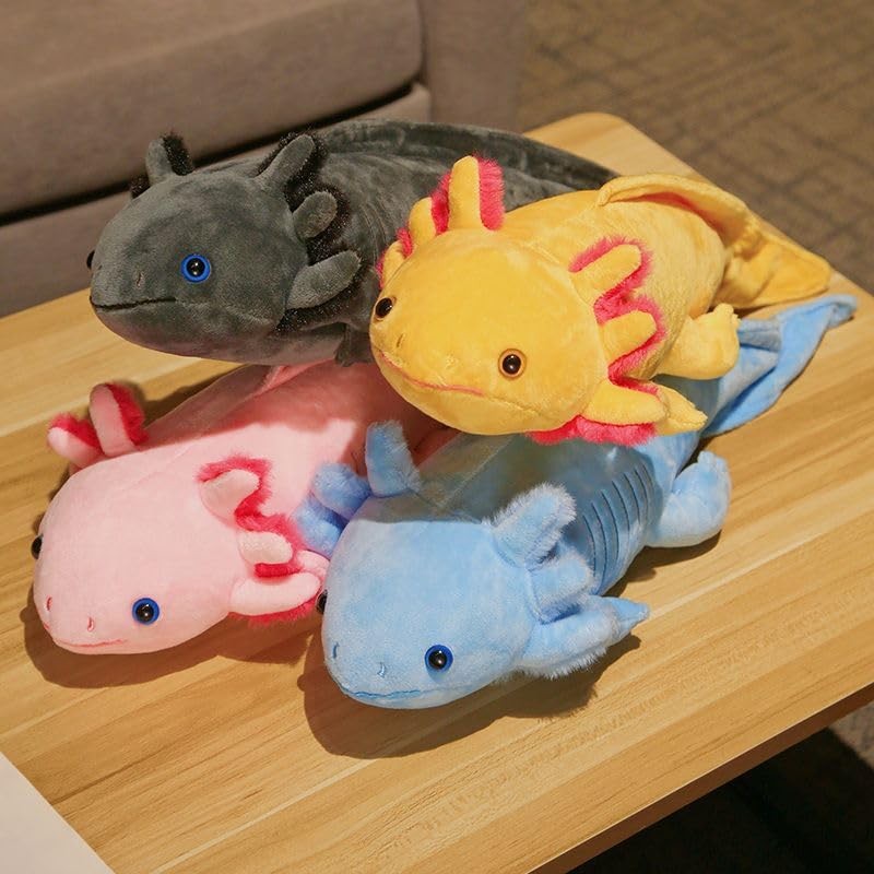 Yellow Axolotl Pillow Decorative Throw Pillow for Bedtime Couch Decor