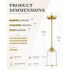 LIROUVET Gold Pendant Lights Kitchen Island - Dual Glass Pendant