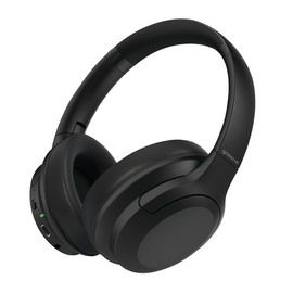 groov e Rhythm Wireless Headphones - Active Noise Cancelling Headphones with 32Hrs of Audio Playback - Bluetooth & 3.5mm Audio Jack - Black