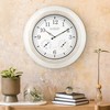 La Crosse Technology 433-29917-INT 21" Indoor/Outdoor Atomic Analog White-Washed Hammered