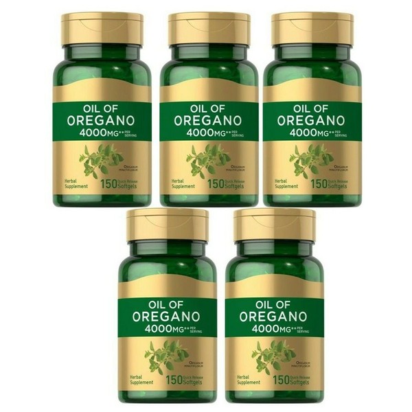 Oil of Oregano Extract 4000mg 5X150 Liquid Capsules by Piping Rock