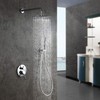 Rainfall Shower Head, 10'' Round Stainless Steel Rain Shower Heads