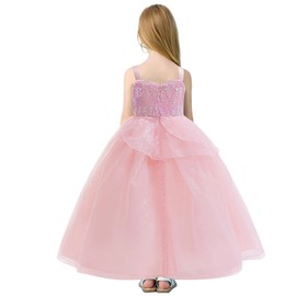 Mukola Kids 2024 Music Movie Costume Girls Glinda Cosplay Bubble Dress Movie Fan Birthday Xmas Gift