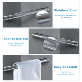 Shower Foot Rest for Shaving Legs Shower Foot Stool- Wall Mounted Bathtub Foot Rest Stainless Steel Foot Rset Bar (Polished Chrome)