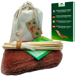 Snail Protection Copper Net 2.0 (10 m): 15 cm Height, Pure Copper with Double Mesh, 20 Bamboo Sticks and 20 Fixings, Vegetable Garden and Flowers, Snail Protection, Copper Tape Against Snails