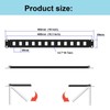 QiaoYoubang 1U Hinged 12 Port Blank Keystone Patch Panel for