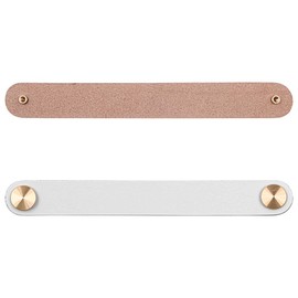 ZONADAH Set of 4 Leather Kitchen Bedroom Furniture Handles Hole Spacing 160mm Cupboard Handle Door Handle for Kitchen Bathroom Cabinets Dresser Drawers Cabinets Wooden Display Cabinets White