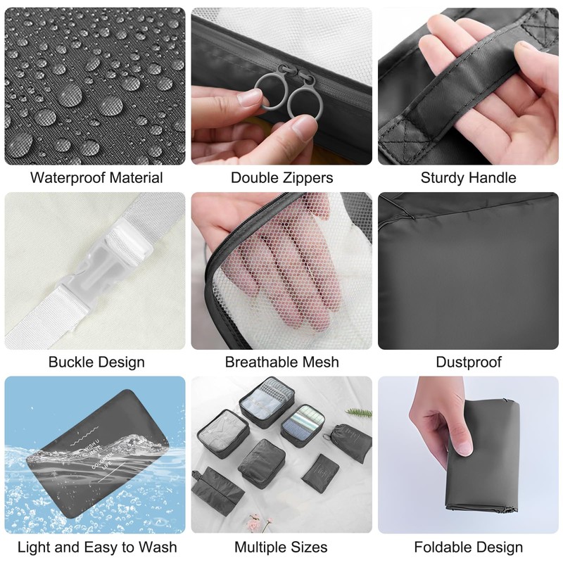10 Set Packing Cubes for Suitcases, Packing Cubes Travel Essentials